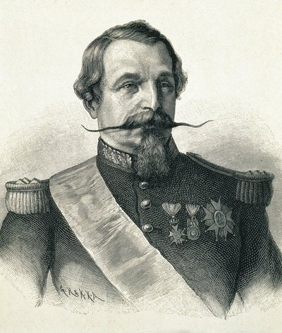 NAPOLEÃO III, Charles-Louis Napoleão Bonaparte (1808-1873). Presidente da II República (1848-1852) e imperador de França (1852-1870). Retrato de Napoleão III. Gravura. de Artist Unknown