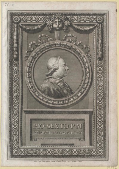 Papa Pio VI (imprimir) de Artist Unknown