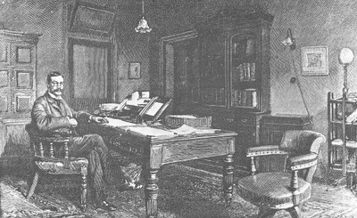 Retrato de Arthur Conan Doyle (gravura) de Artist Unknown