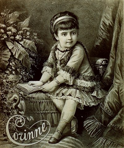 Retrato de Corinne, um ator infantil de Artist Unknown