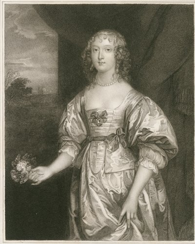 Retrato de Elizabeth Cecil (gravura) de Artist Unknown