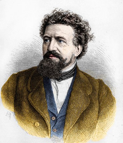 Retrato de Hermann von Lingg . de Artist Unknown