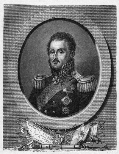 Retrato do marechal conde Louis Adolphe Pierre zu Sayn Wittgenstein - de Artist Unknown