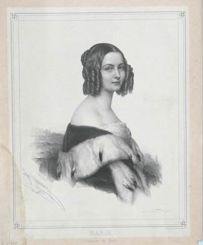 Princesa de Baden Marie (impressão) de Artist Unknown