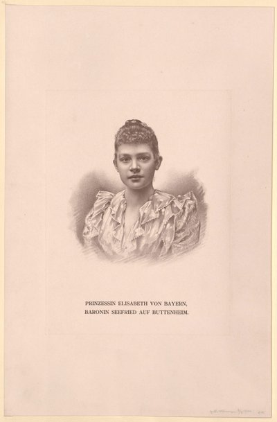 Princesa da Baviera Elisabeth (impressão) de Artist Unknown