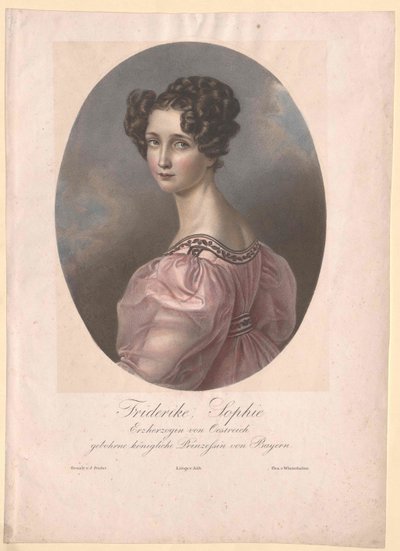 Princesa de Bayern-Zweyb.-Birkenfeld Sophie (impressão) de Artist Unknown