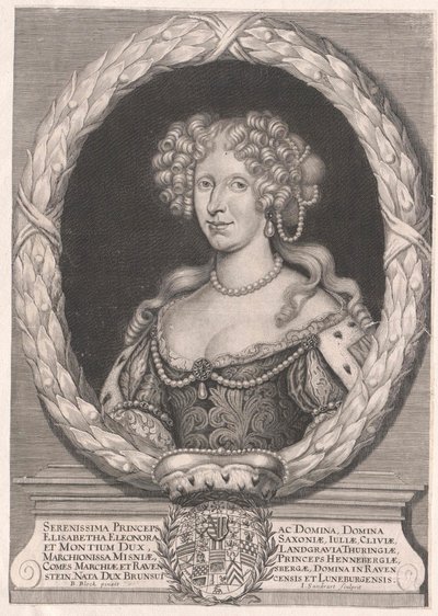 Princesa do Brunswick-Wolfenbuettel Elisabeth Eleanor (impressão) de Artist Unknown
