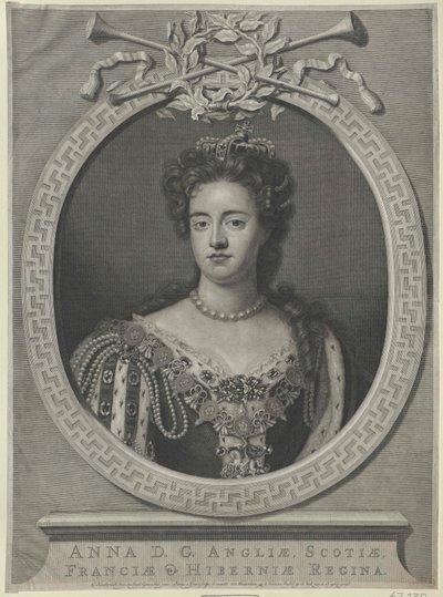 Rainha de Inglaterra Ana (impressão) de Artist Unknown