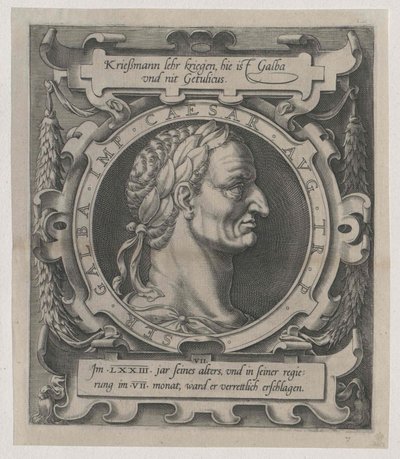 Imperador romano Galba (impressão) de Artist Unknown