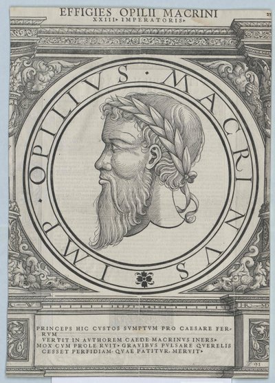 Imperador romano Macrinus de Artist Unknown