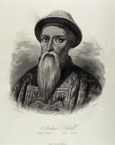 SCHALL VON BELL, Adam (1591-1661). Jesuíta e astrónomo alemão. Passou a maior parte da sua vida como missionário na China e tornou-se conselheiro do imperador Shunzhi da dinastia Qing. Gravura. de Artist Unknown