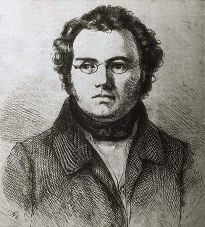 SCHUBERT, Franz (1797-1828). Compositor romântico austríaco. Gravura. de Artist Unknown