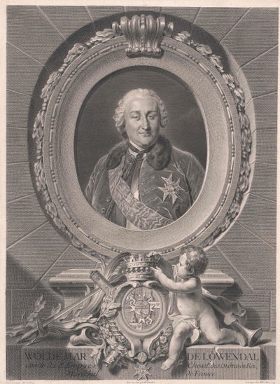 Valdemar Conde Loewendal (impressão) de Artist Unknown