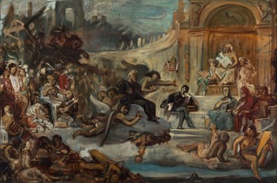 A apoteose de Victor Hugo (óleo sobre tela) de Artist Unknown
