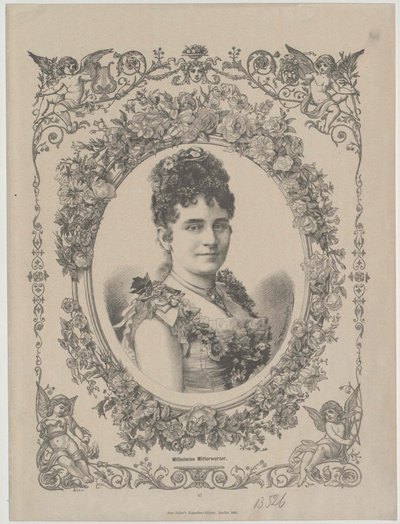 Wilhelmine Mitterwurzer (impressão) de Artist Unknown