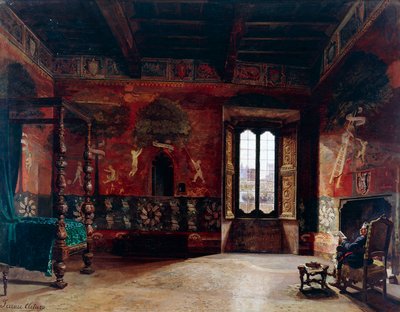 Interior, Arturo Ferrari (1861-1932), óleo sobre tela de Arturo Ferrari