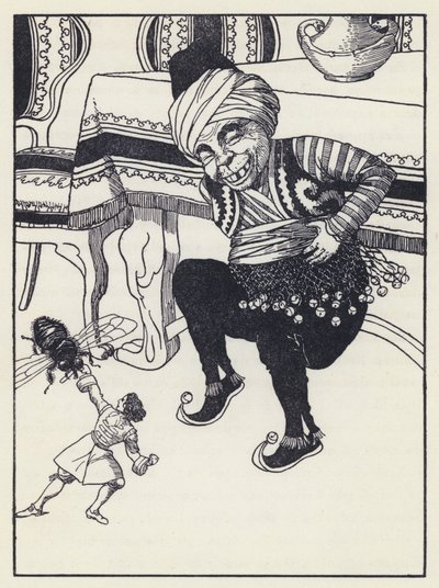 Ilustração para viagens de Gulliver por Jonathan Swift de Artus Scheiner