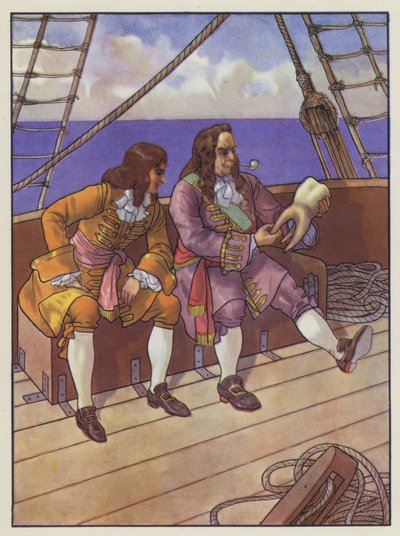 Ilustração para viagens de Gullivers por Jonathan Swift de Artus Scheiner