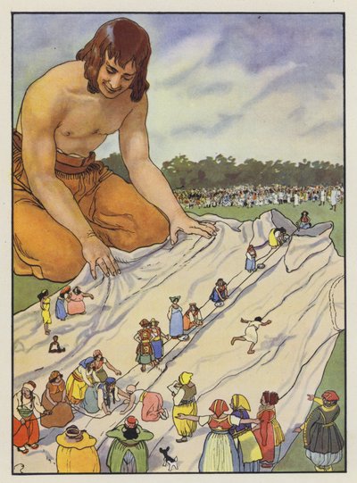 Ilustração para viagens de Gullivers por Jonathan Swift de Artus Scheiner