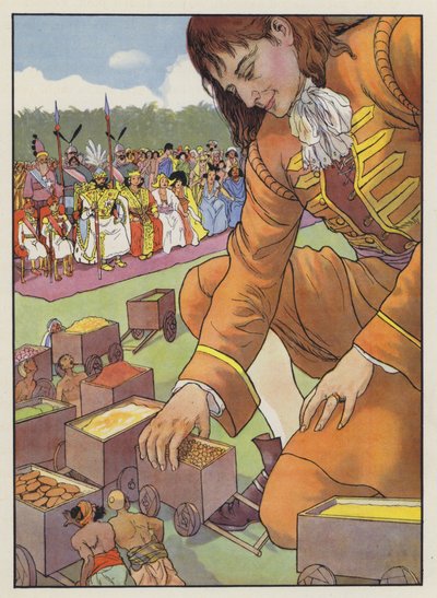 Ilustração para viagens de Gullivers por Jonathan Swift de Artus Scheiner