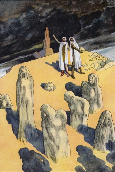 Prometheus criando o homem a partir do barro (cor litho) de Artus Scheiner