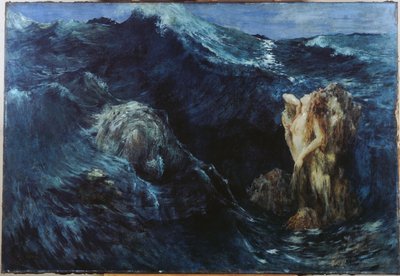 Caríbdis e Cila, em 1894 (óleo sobre tela) de Ary Ernest Renan