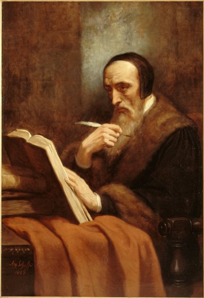 Retrato de João Calvino 1509-1564, 1858. de Ary Scheffer