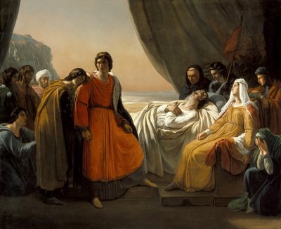 A morte de Saint Louis, c. 1817 de Ary Scheffer