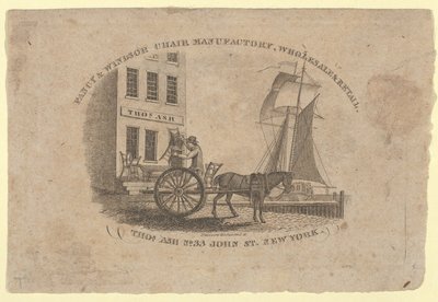 Fancy & Windsor Chair Manufactory, Wholesale & Retail, Thomas Ash, No. 33 John Street, New..., 1817 de Asher Brown Durand
