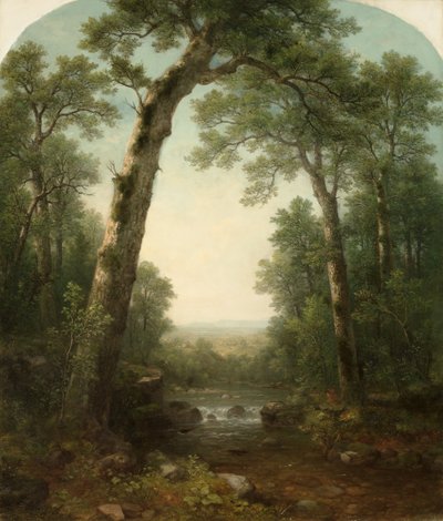 Forest Stream com Vista, 1872. de Asher Brown Durand