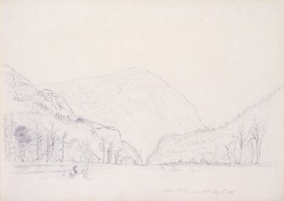 Notch House, Montanhas Brancas, New Hampshire, 1839 (grafite sobre papel) de Asher Brown Durand