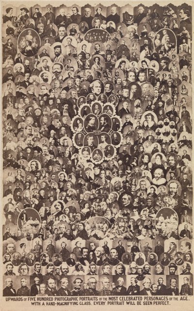 Mais de quinhentos retratos fotográficos dos personagens mais célebres do..., ca. 1864. de Ashford Brothers and Co