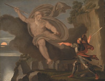 A Batalha de Fingal com o Espírito de Loda de Asmus Jacob Carstens