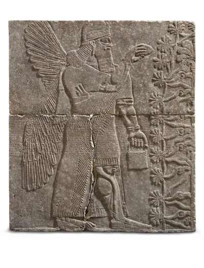 Alívio de um gênio alado, Reino de Ashurnasirpal, c.883-859 aC de Assyrian