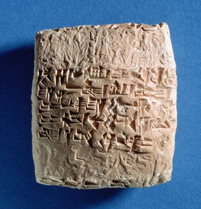 Tablet venda de grãos de gravação de Kultepe, Turquia, Assíria, século 19 aC (argila cozida) de Assyrian School