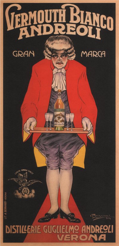 Andreoli White Vermouth, 1919 de Attilio Bresciani