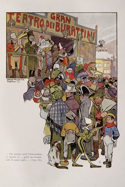 Ilustração de Pinóquio de Attilio Mussino