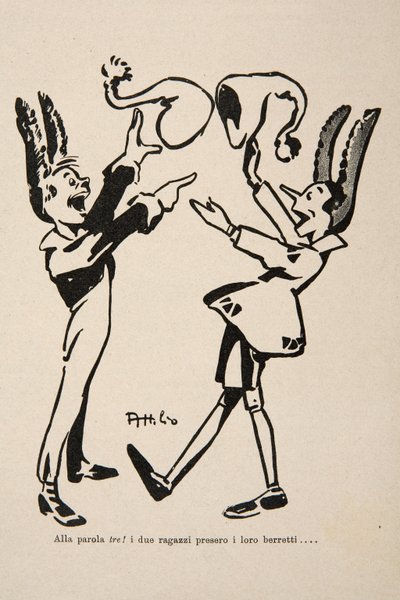 Pinóquio e Candlewick, ilustração de "Pinóquio" de Attilio Mussino