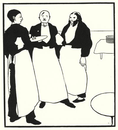Garcons De Cafe (gravura) de Aubrey (after) Beardsley