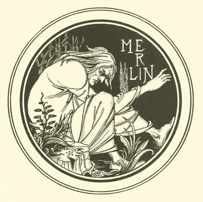 Merlin (litografia) de Aubrey (after) Beardsley