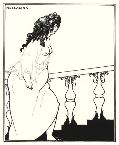 Messalina voltando do banho (gravura) de Aubrey (after) Beardsley