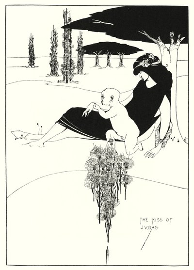 O Beijo de Judas (gravura) de Aubrey (after) Beardsley