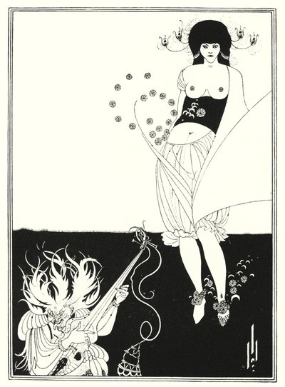 A Dança do Estômago (gravura) de Aubrey (after) Beardsley