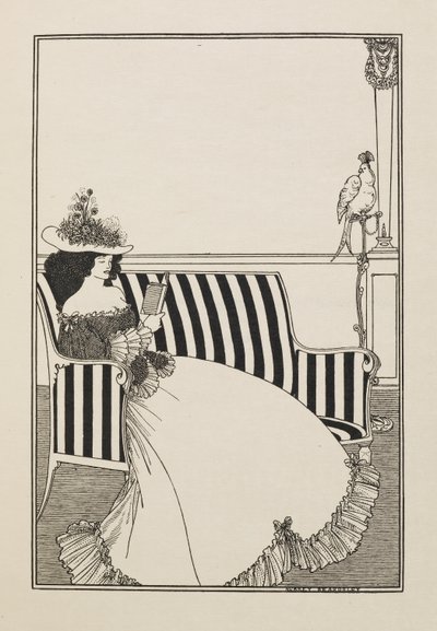Uma capa de catálogo de um segundo livro de cinquenta desenhos de Aubrey Beardsley