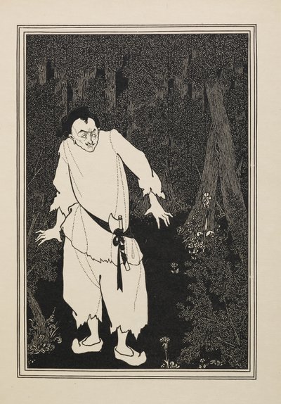 Ali Baba na madeira, a partir de um Livro de Cinquenta Desenhos de Aubrey Beardsley