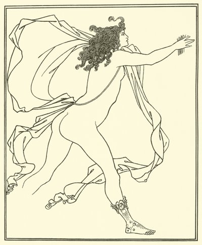 Apolo perseguindo Daphne de Aubrey Beardsley