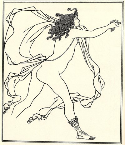 Apolo perseguindo Daphne, 1896 de Aubrey Beardsley