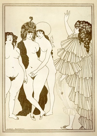 Aubrey BEARDSLEY (1872-1898) ilustração para "Lysistrata" (411 AC) de Aristófanes de Aubrey Beardsley