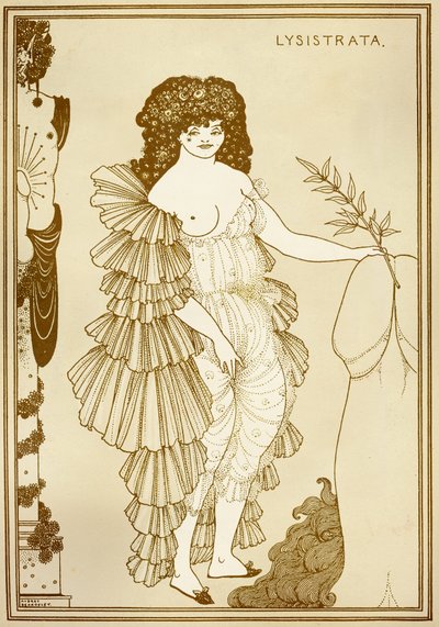 Ilustração de Aubrey BEARDSLEY (1872-1898) para “Lisístrata” (411 em de Aubrey Beardsley
