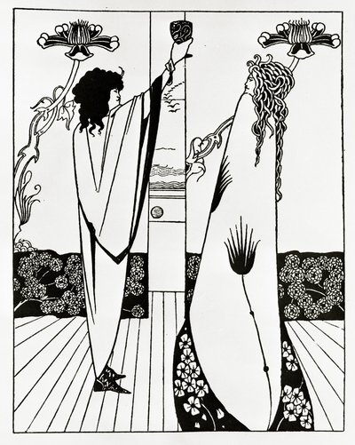 Como Tristão bebeu o Philtre damour, c.1894 de Aubrey Beardsley
